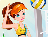 play Summer Beach Volleyball