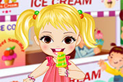 Baby Girl Loves Ice-Cream
