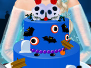 play Elsa Halloween Cake Kissing