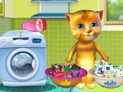 play Talking Ginger Washing Clothes