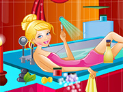 Princess Cinderella Bathroom Cleaning