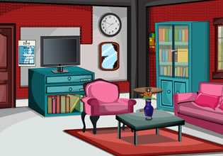 play Yotreat Glitter Red Living Room Escape