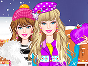 play Barbie Winter Shopping Dressup