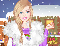 play Barbie Winter Shopping Dress-Up