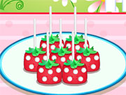 Strawberry Shaped Pops