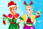 play Elsa And Anna Christmas Day