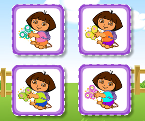 play Dora Cute Butterfly Matching