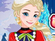 Ugly Christmas Sweater Elsa Kissing