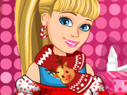 play Barbies Christmas Patchwork Dress