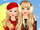 play Barbie Winter Fashionista Dressup