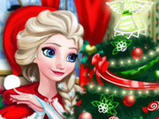play Elsa Christmas Home Kissing