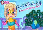 play Frozen Elsa Face And Body Art