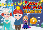 play Elsa New Year Slacking
