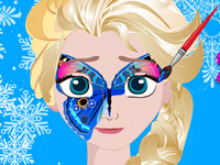 play Elsa Face Painting Kissing