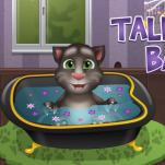 Baby Talking Tom Bathing