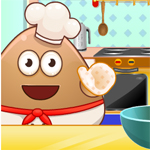 play Pou Cooking Raffaelo