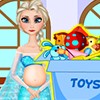 play Play Pregnant Elsa Room Cleaning