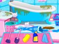 play Pregnant Elsa Bathroom Cleaning