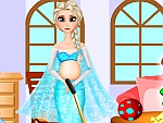 Pregnant Elsa Room Cleaning