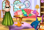 play Pregnant Anna Room Cleaning
