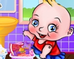 play Cute Baby Washing Clothes