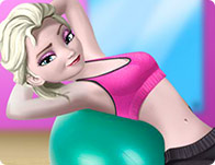 play Elsa Gym Workout Dress Up