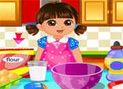 play Dora Make Cake Love