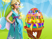 play Pregnant Elsa Easter Egg