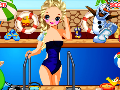 play Frozen Princess Pool Party