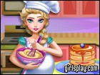 play Pregnant Elsa Baking Pancakes