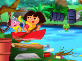 play Dora River Cleaning