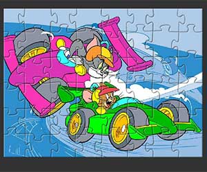 Tom And Jerry Car Puzzle