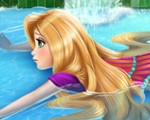 play Rapunzel At The Swimming Pool