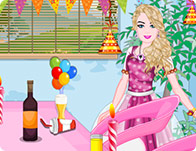 play Barbie Birthday Party Room Cleaning