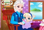 play Grandma Elsa Cares Baby