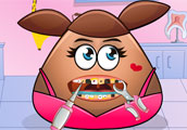 Pou Girl Tooth Problems