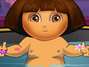 play Dora Bathing Kissing
