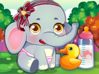 play Baby Elephant Care Kissing