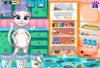 play Pregnant Angela Fridge Cleaning