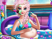 play Pregnant Elsa Spa