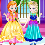 play Baby Elsa With Anna Dress Up