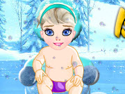play Baby Elsa Bath Time