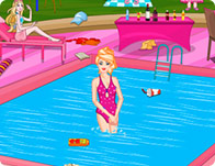 Barbie Pool Party Cleaning