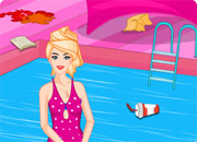 Barbie Pool Party Cleaning