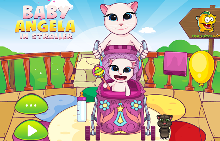 play Baby Angela In Stroller