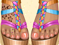 play Hot Beach Sandals