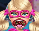play Barbie'S Sister Throat Doctor