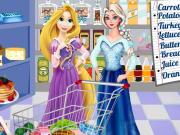 play Elsa And Rapunzel Shopping