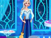 play Elsa Castle Cleaning
