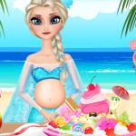 Pregnant Elsa Ice Cream Decor